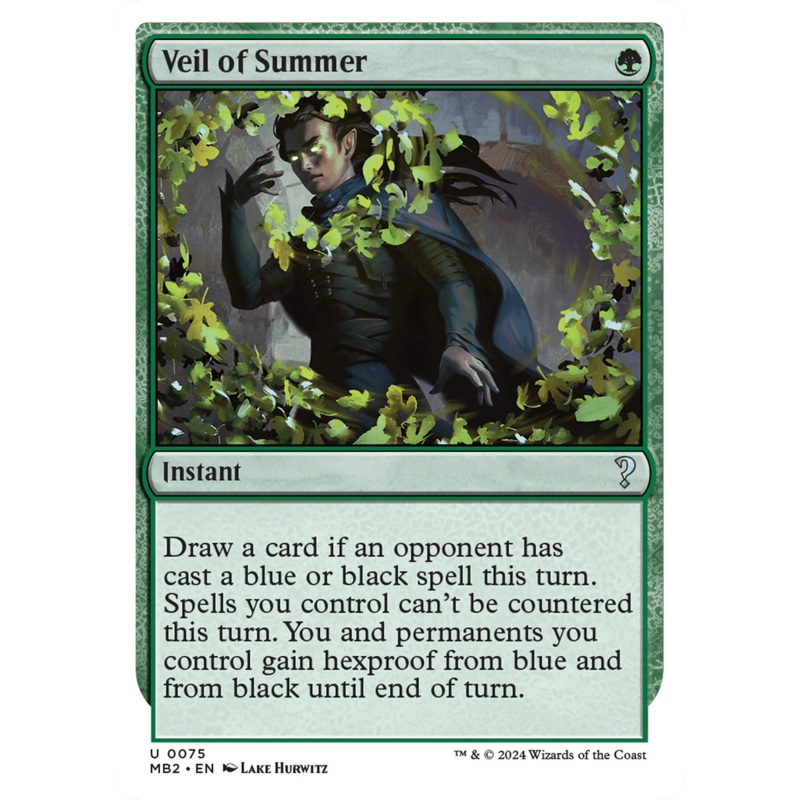 Veil of Summer (White Border) [Mystery Booster 2]