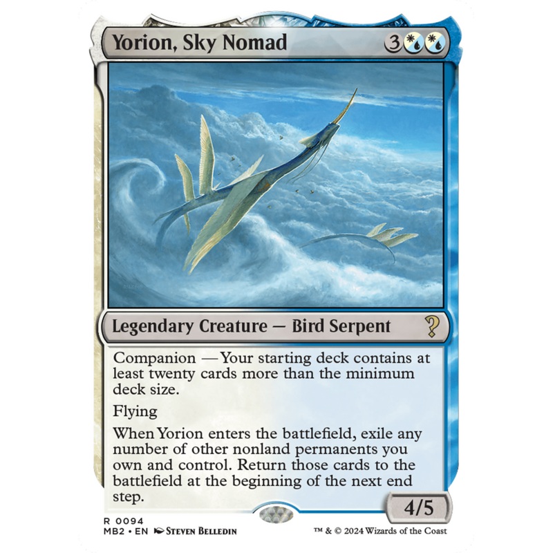 Yorion, Sky Nomad (White Border) [Mystery Booster 2]