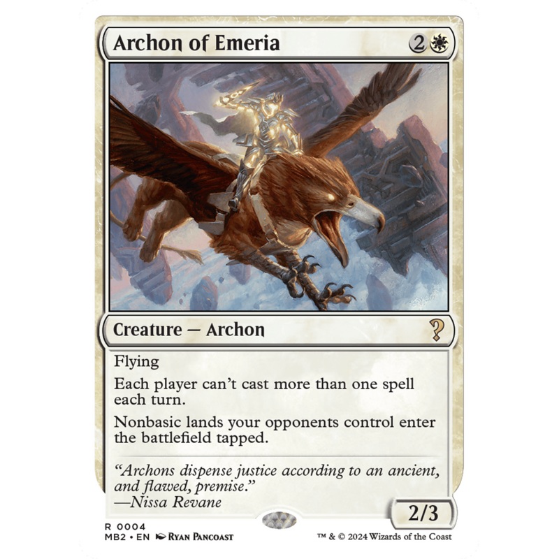 Archon of Emeria (White Border) [Mystery Booster 2]