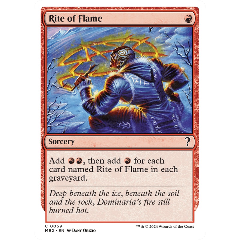 Rite of Flame (White Border) [Mystery Booster 2]