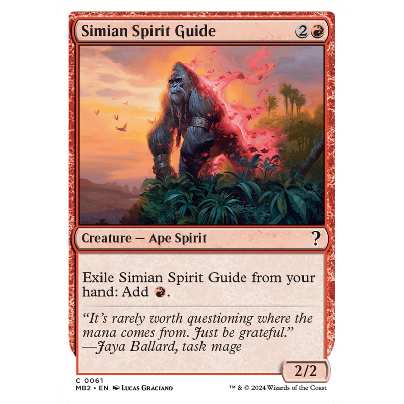 Simian Spirit Guide (White Border) [Mystery Booster 2]