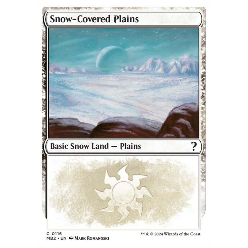 Snow-Covered Plains (White Border) [Mystery Booster 2]