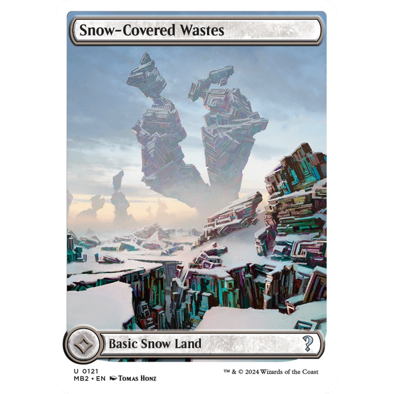 Snow-Covered Wastes (White Border) [Mystery Booster 2]