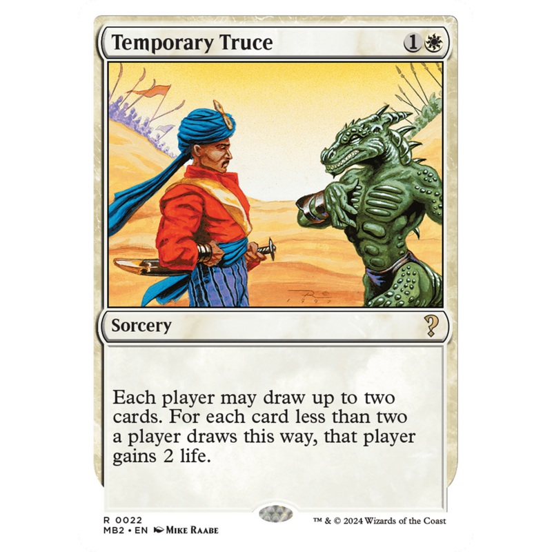 Temporary Truce (White Border) [Mystery Booster 2]