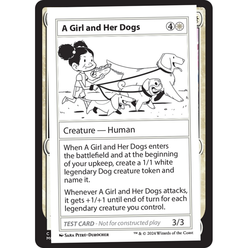 A Girl and Her Dogs [Mystery Booster 2 Playtest Cards]