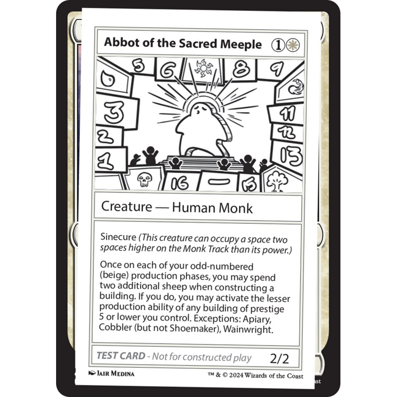 Abbot of the Sacred Meeple [Mystery Booster 2 Playtest Cards]