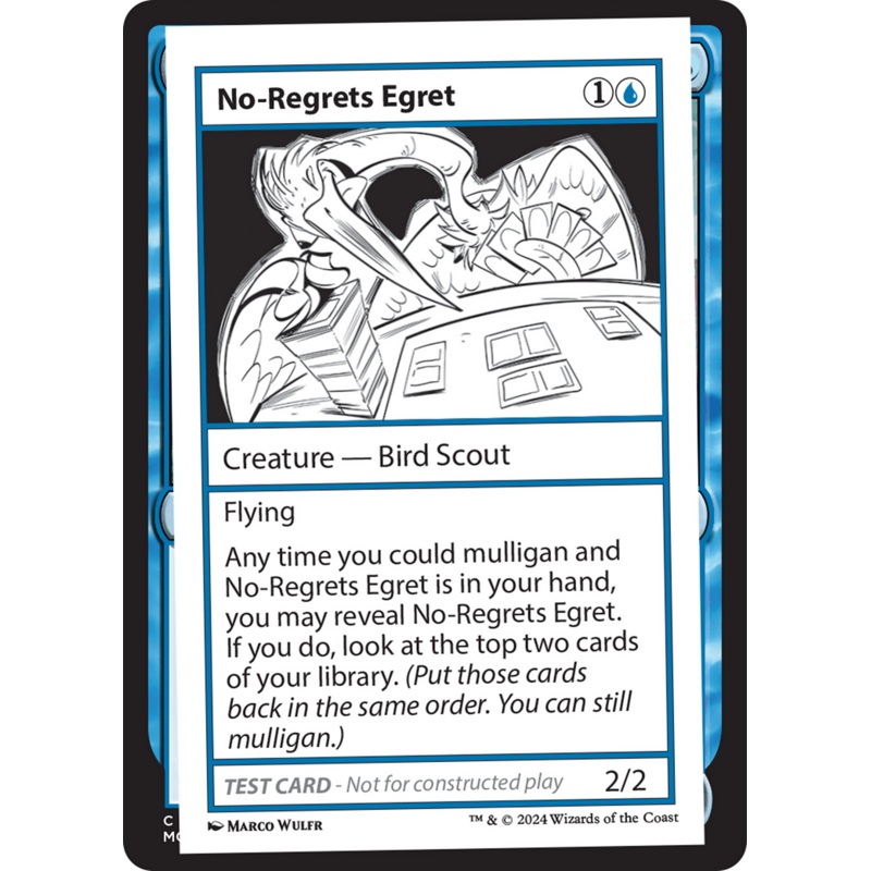 No-Regrets Egret [Mystery Booster 2 Playtest Cards]