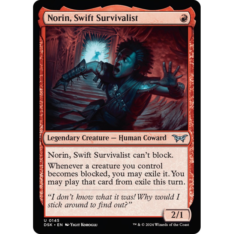 Norin, Swift Survivalist (0145) [Duskmourn: House of Horror]