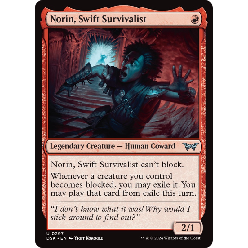 Norin, Swift Survivalist (0297) [Duskmourn: House of Horror]