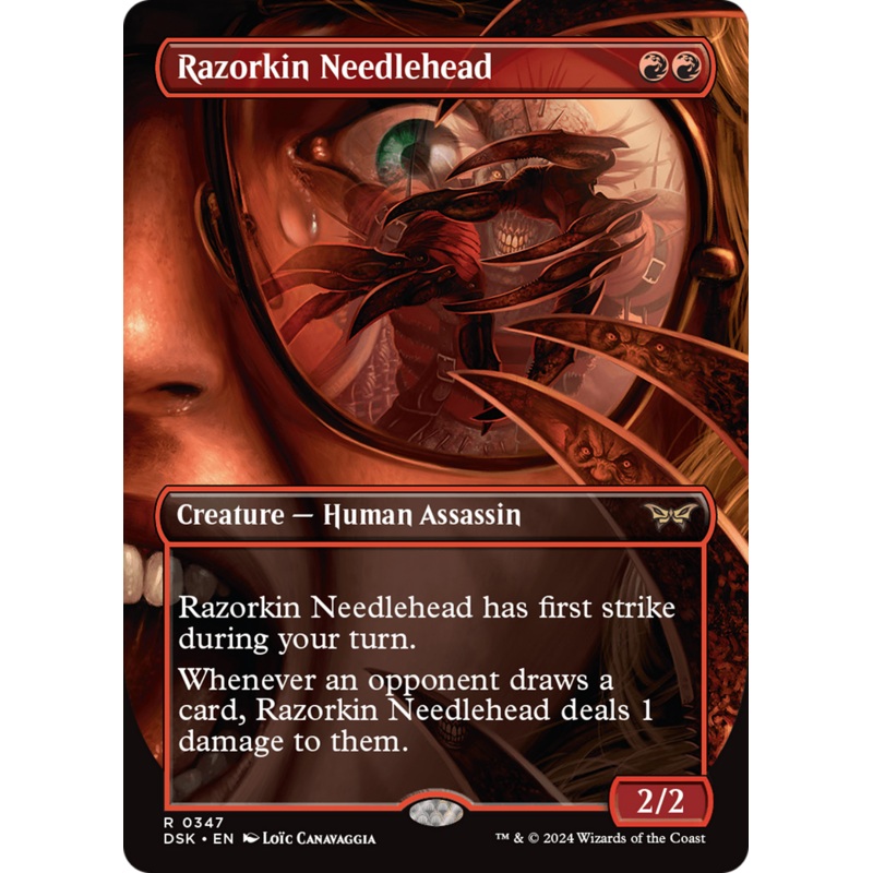 Razorkin Needlehead (Borderless) [Duskmourn: House of Horror]