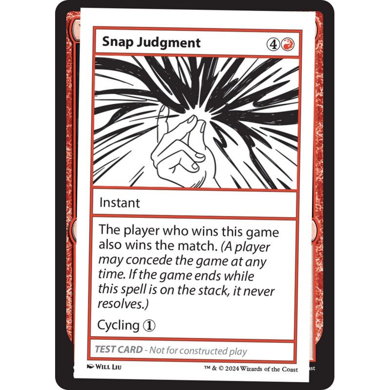 Snap Judgment [Mystery Booster 2 Playtest Cards]