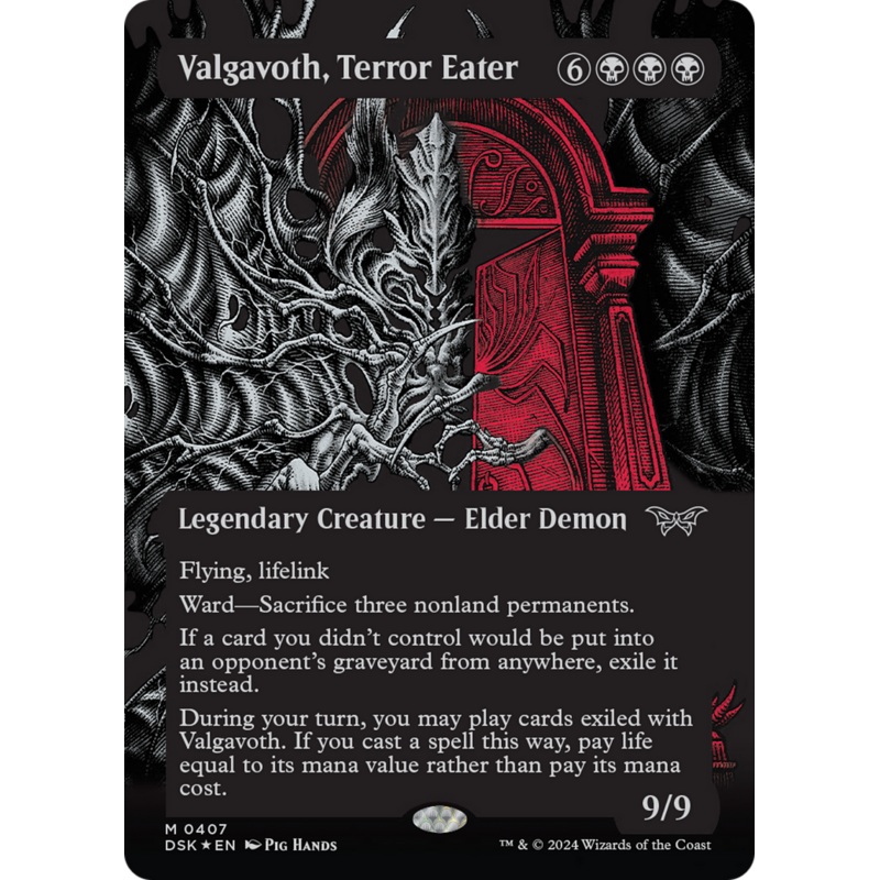 Valgavoth, Terror Eater (Showcase) (Textured) [Duskmourn: House of Horror]