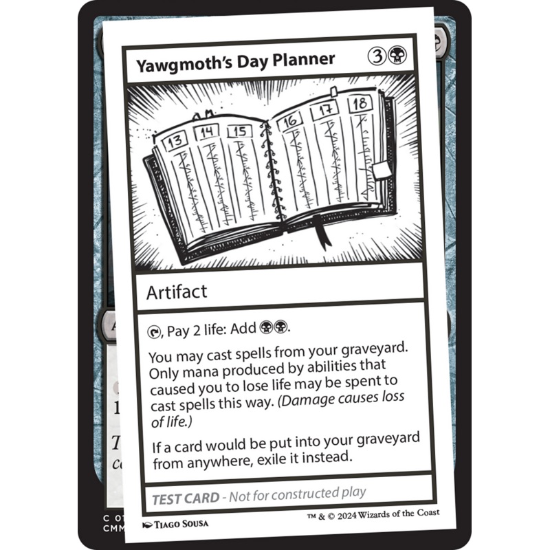 Yawgmoth's Day Planner [Mystery Booster 2 Playtest Cards]