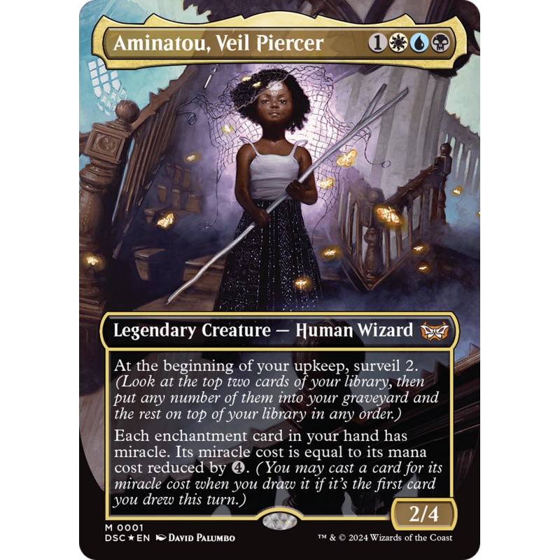 Aminatou, Veil Piercer (Borderless) [Duskmourn: House of Horror Commander]
