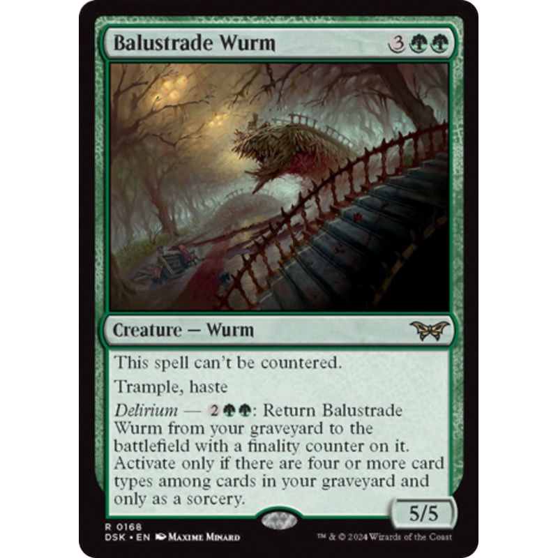 Balustrade Wurm [Duskmourn: House of Horror]