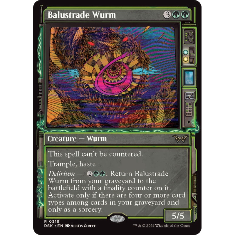 Balustrade Wurm (Showcase) [Duskmourn: House of Horror]