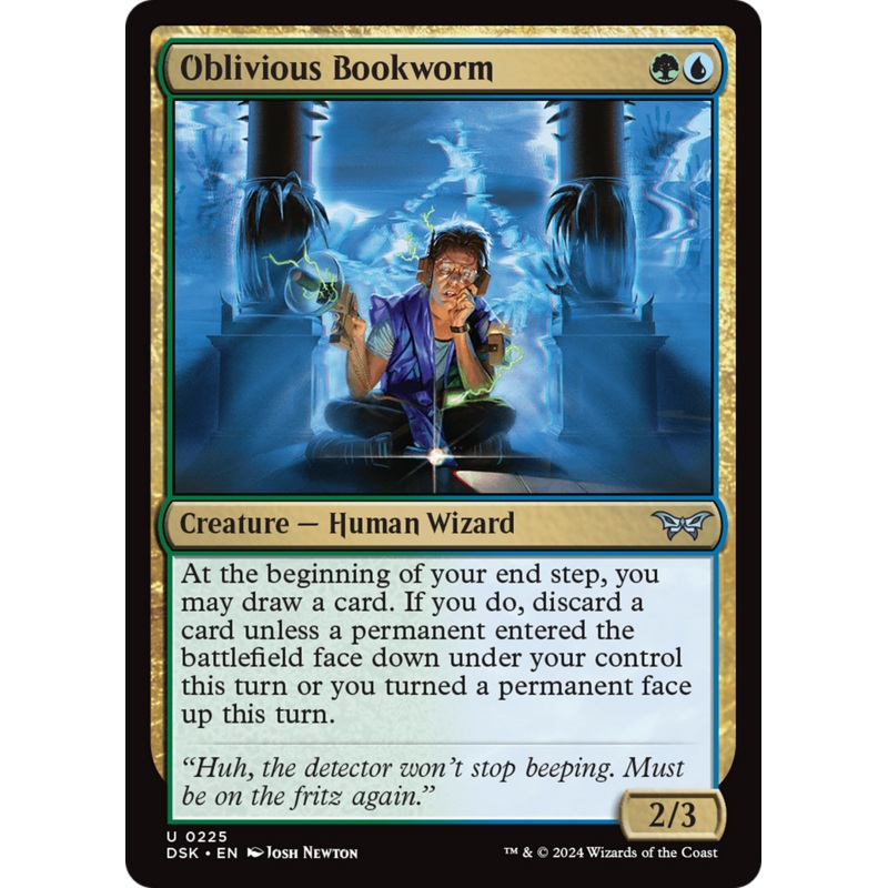 Oblivious Bookworm (0225) [Duskmourn: House of Horror]