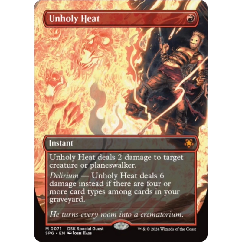 Unholy Heat (Borderless) [Duskmourn: House of Horror Special Guests]