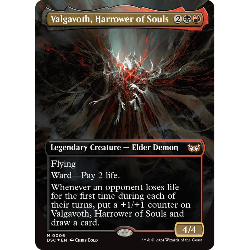Valgavoth, Harrower of Souls (Borderless) [Duskmourn: House of Horror Commander]