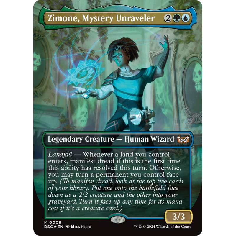 Zimone, Mystery Unraveler (Borderless) [Duskmourn: House of Horror Commander]