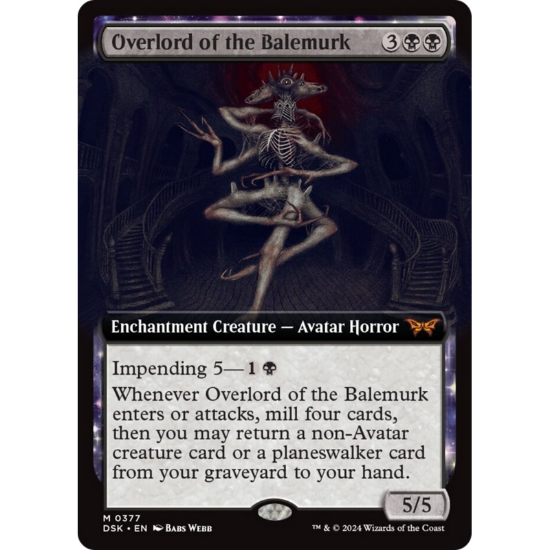 Overlord of the Balemurk (Extended Art) [Duskmourn: House of Horror]