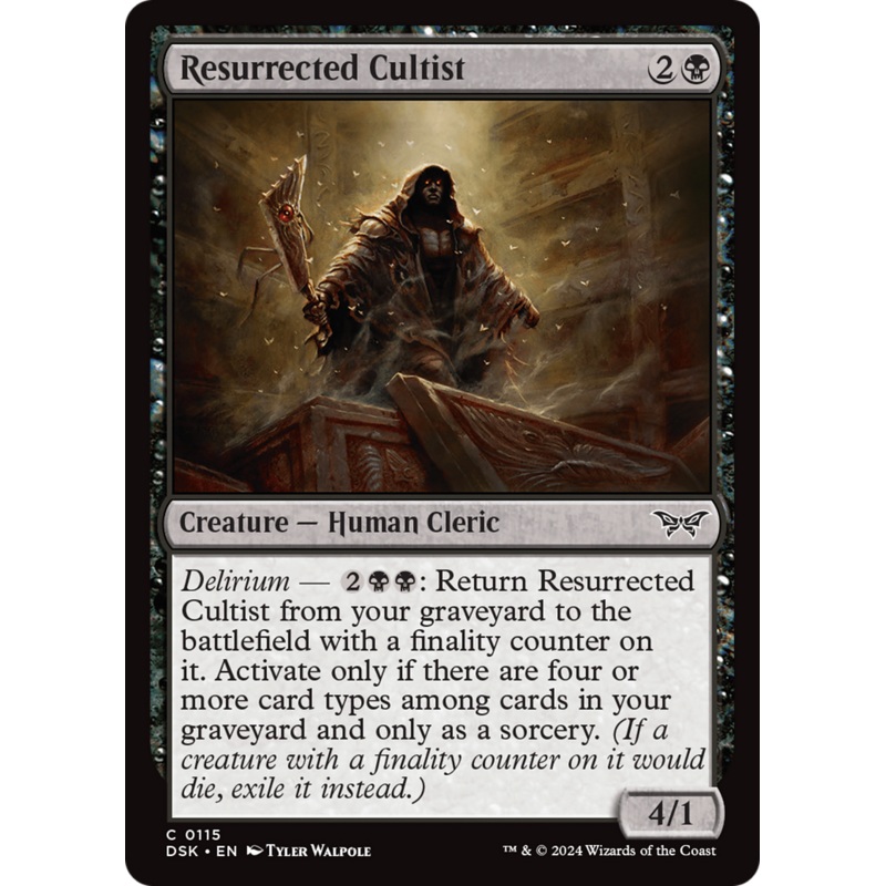 Resurrected Cultist [Duskmourn: House of Horror]