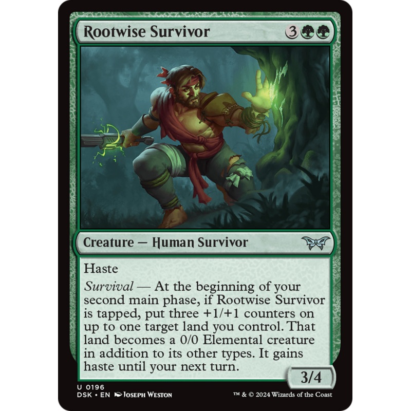 Rootwise Survivor [Duskmourn: House of Horror]