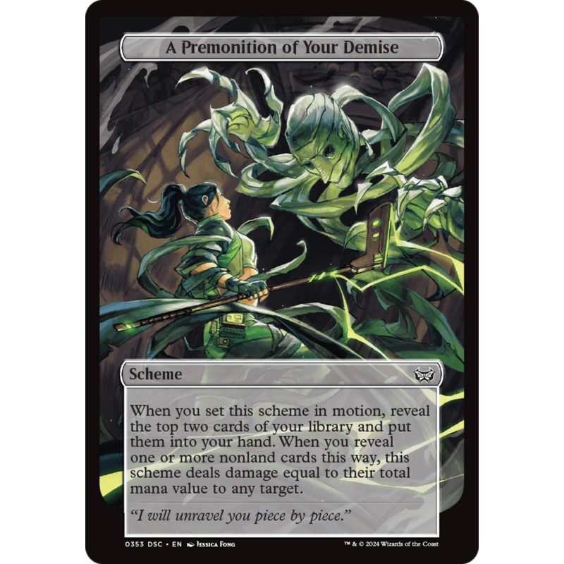 A Premonition of Your Demise (Full Art) [Duskmourn: Archenemy]