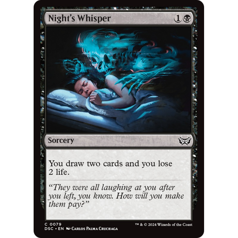 Night's Whisper [Duskmourn: House of Horror Commander]
