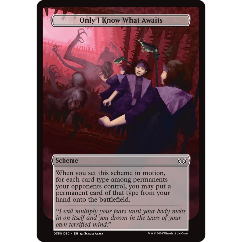 Only I Know What Awaits (Full Art) [Duskmourn: Archenemy]