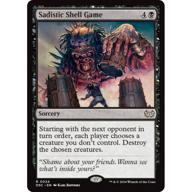 Sadistic Shell Game [Duskmourn: House of Horror Commander]