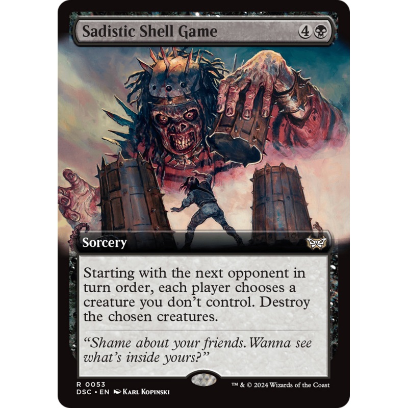 Sadistic Shell Game (Extended Art) [Duskmourn: House of Horror Commander]