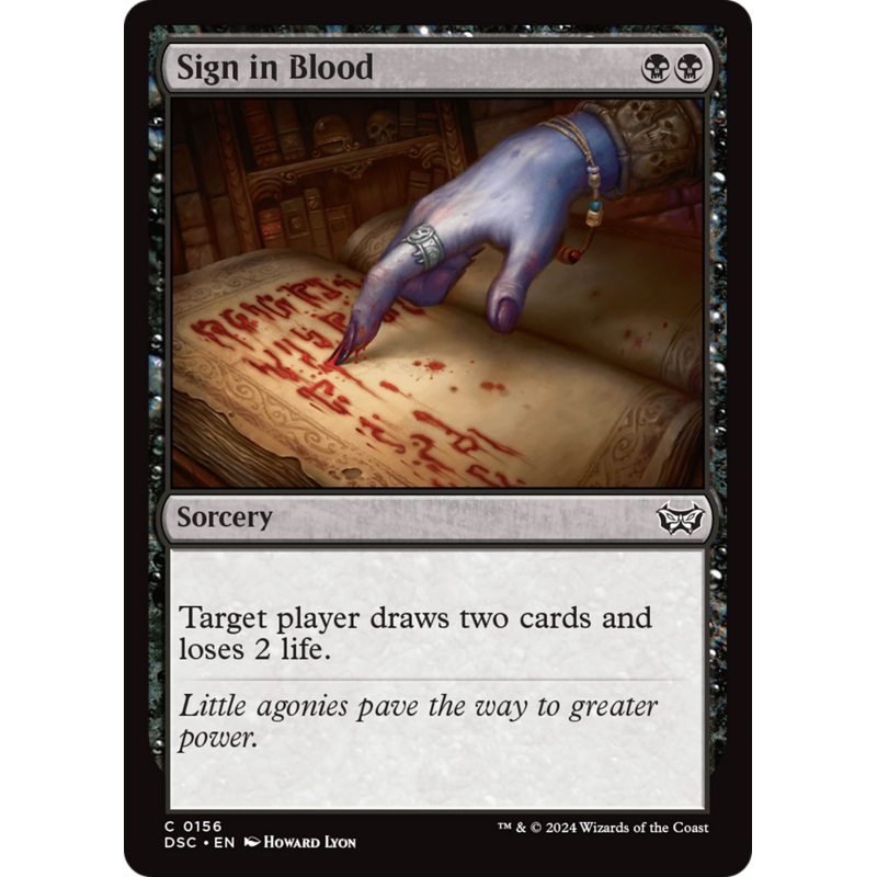 Sign in Blood [Duskmourn: House of Horror Commander]
