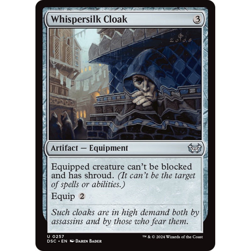Whispersilk Cloak [Duskmourn: House of Horror Commander]