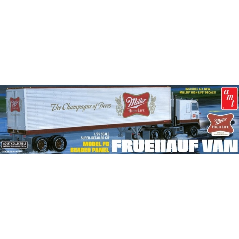 AMT 1234 1:25 Fruehauf 40' Semi Trailer 'Miller Beer'