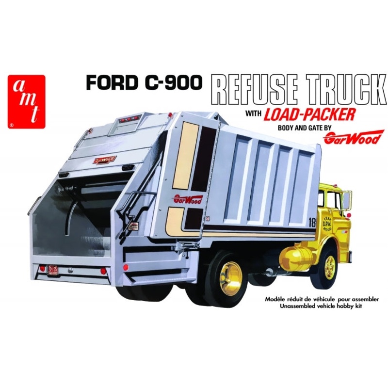 AMT 1247 1:25 Ford C-900 Gar Wood Load Packer Garbage Truck