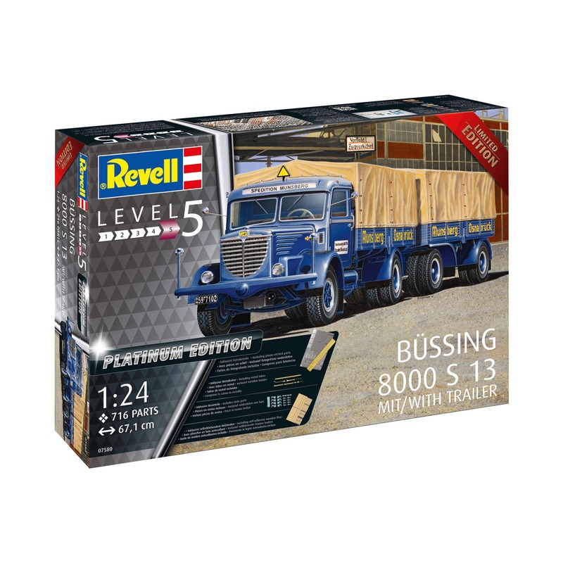 Revell 07580 1:24 Bussing 8000 S13 & Trailer