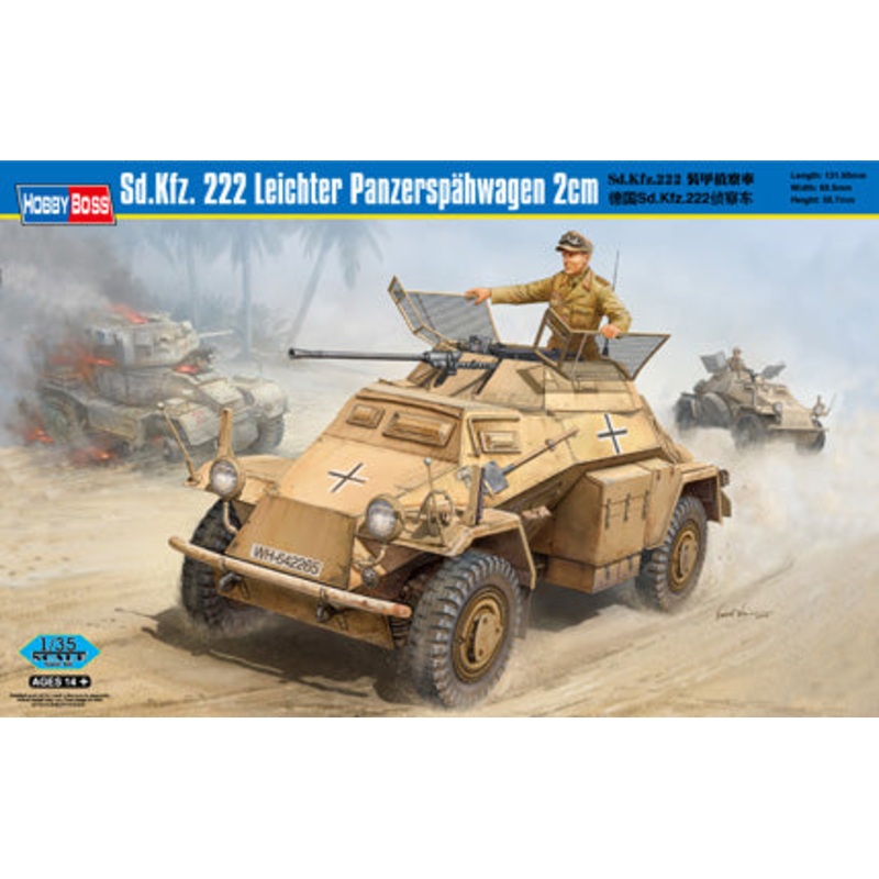 Hobby Boss 82442 1:35 German Sd.Kfz.222 Leichter Panzerspahwagen 20mm