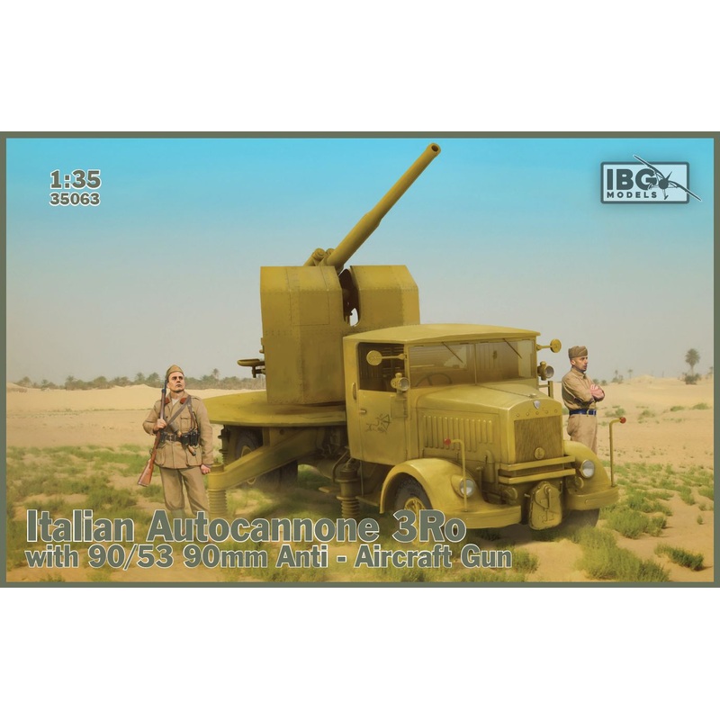 IBG Models 35063 1:35 Italian Autocannone 3Ro with 90/53 90mm Anti-Aircraft Gun