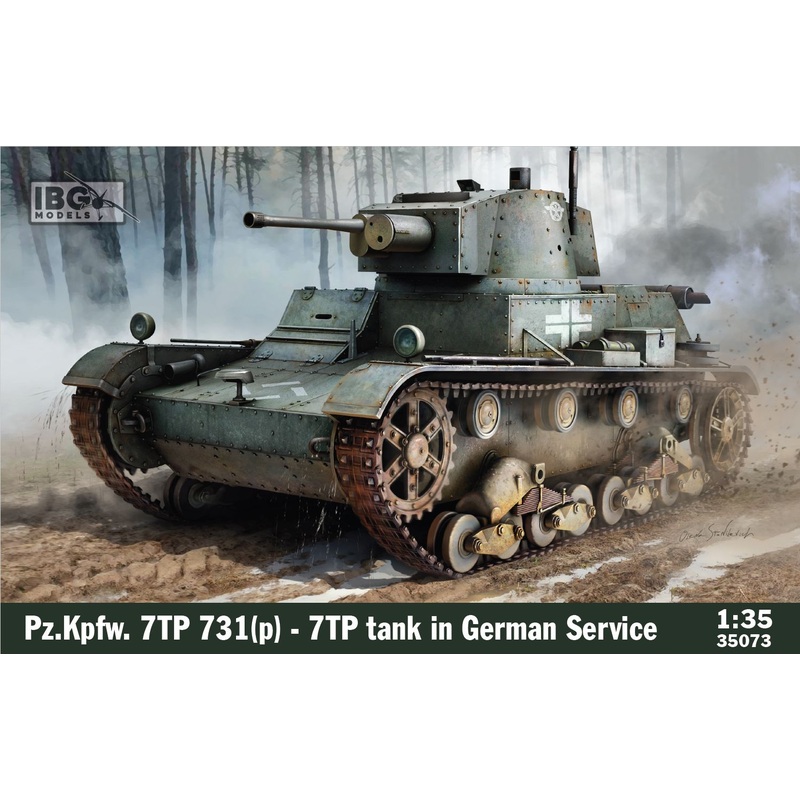 IBG Models 35073 1:35 Pz.Kpfw. 7TP 731(p) - 7TP Tank in German Service