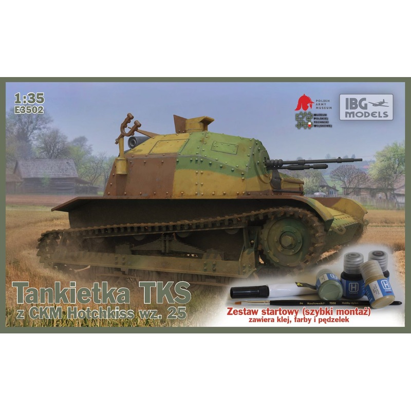 IBG Models E3502 1:35 TKS Polish Tankette with Machine Gun