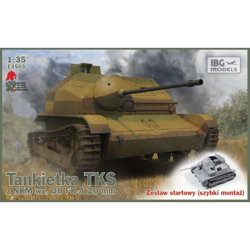 IBG Models E3503 1:35 TKS Polish Tankette with 20mm FK-A NKM (Quick Build Tracks)