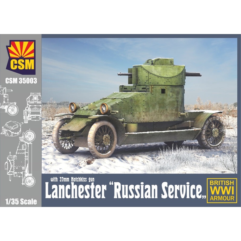Copper State Models 35003 1:35 Lanchester "Russian Service" with 37mm Hotchkiss Gun