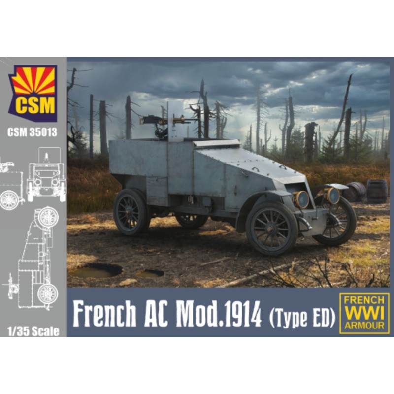 Copper State Models 35013 1:35 French Armored Car Mod. 1914 (Type ED)