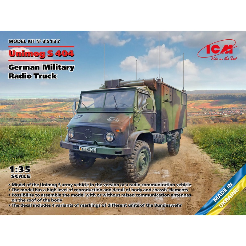 ICM 35137 1:35 Unimog S 404 German Military Radio Truck