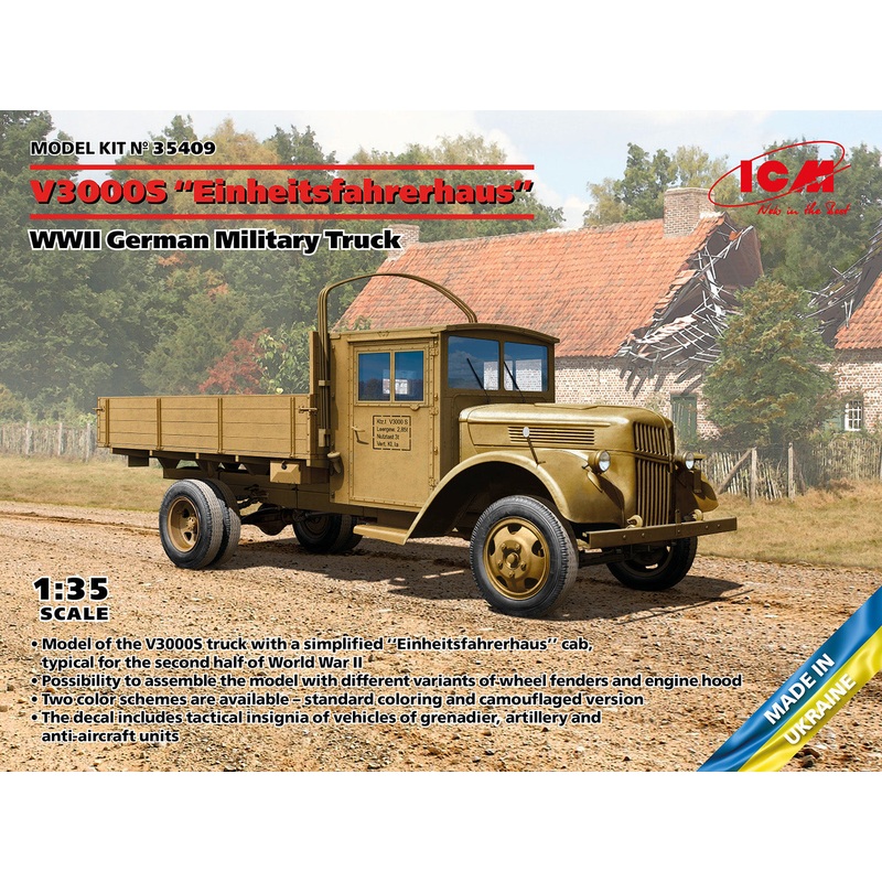 ICM 35409 1:35 V3000S 'Einheitsfahrerhaus' German Military Truck