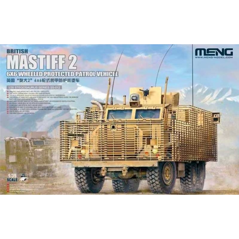 Meng Model SS-012 1:35 British Mastiff 2 6x6 Wheeled Protected Patrol Vehicle