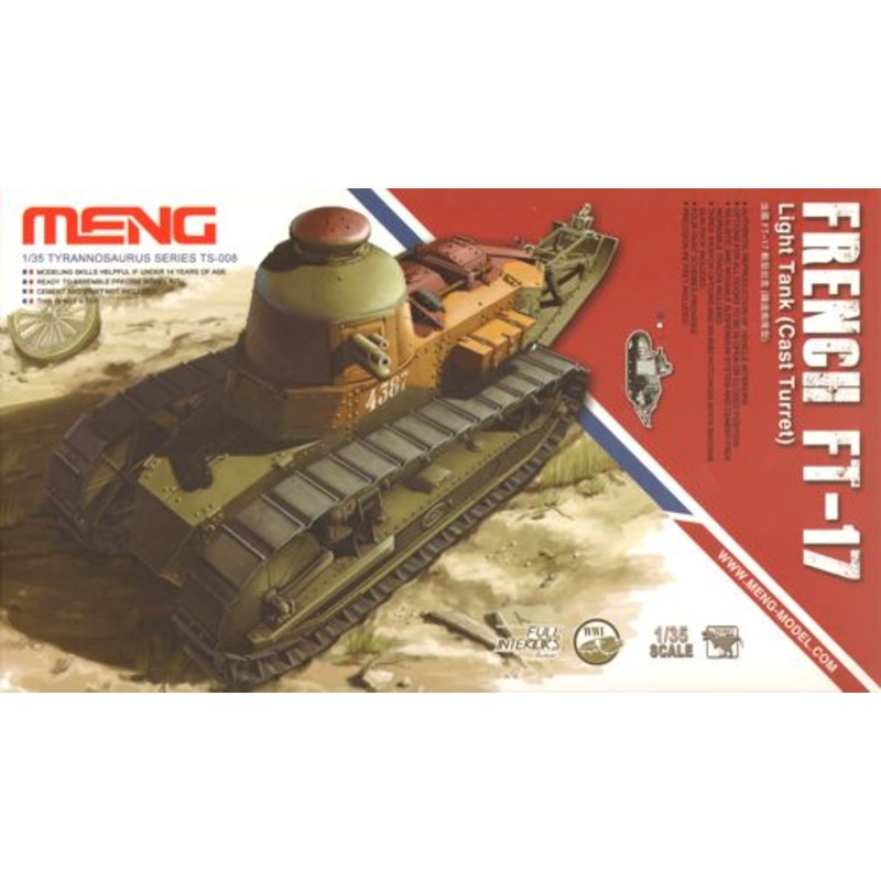 Meng Model TS-008 1:35 French Renault FT-17 Light Tank