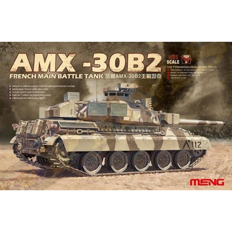 Meng Model TS-013 1:35 AMX-30B2 French Main Battle Tank
