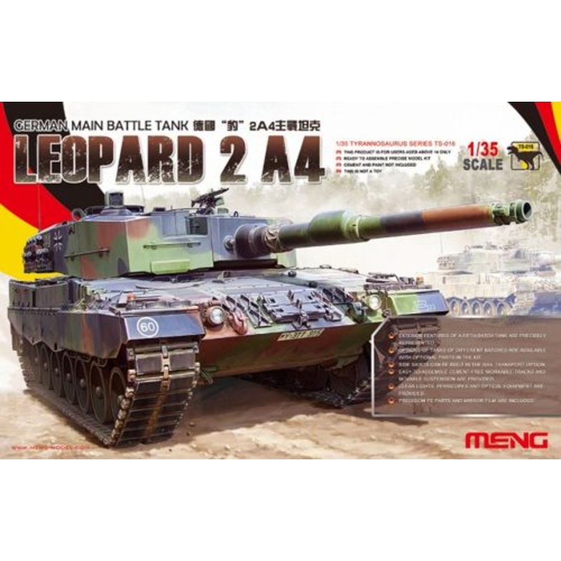 Meng Model TS-016 1:35 Leopard MBT 2 A4 German Main Battle Tank